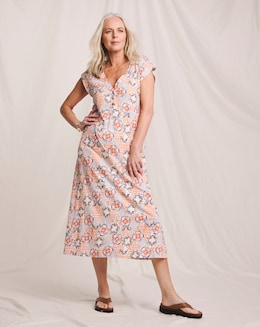 Julipa Pure Cotton Printed Midi Dress - Image