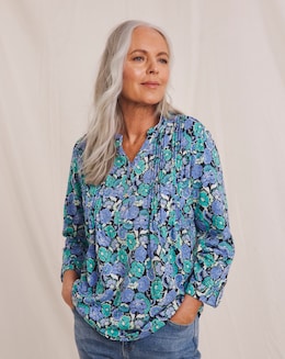 Julipa Pure Cotton Pintuck Top - Image