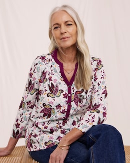 Julipa Pintuck Pure Cotton Top - Image