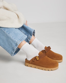 Chunky Closed Toe Mules Ex Wide - Image