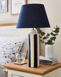 Suri Striped Ceramic Table Lamp - Image