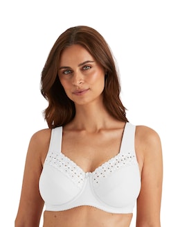 Miss Mary of Sweden Broderie Anglaise Wired Bra White