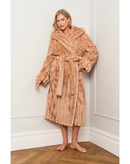 JimJamTheLabel Caramel Ribbed Dressing Gown