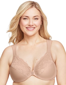 Glamorise Plus Size WonderWire Posture Back Lace Bra 1255