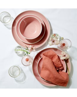 Waterside Pink Coupe 12 Piece Dinner Set