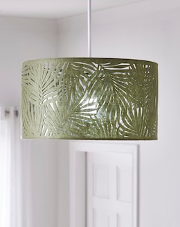 Textured Leaf Pattern Pendant Shade 40cm - Image