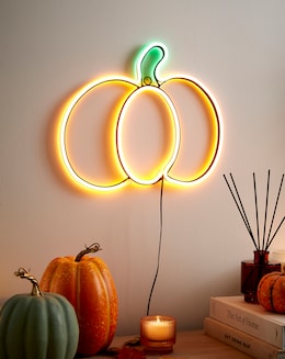 Neon Pumpkin Sign - Image