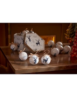 Three Kings Stag Baubles - Set of 14 - Image