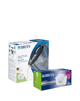 Brita Marella Cool Graphite Jug and MAXTRA PRO Limescale Filters - 6 Pack