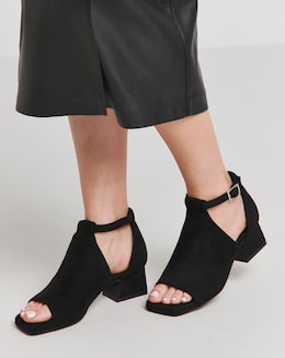 Low Block Heel Shoe Boot Ex Wide Fit - Image