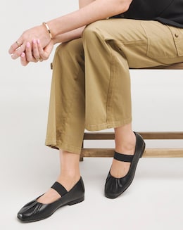 Ruched Mary Jane Ballerina Wide Fit - Image