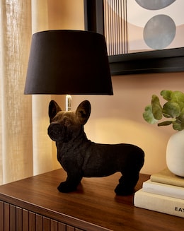 Gray & Osbourn No. 9 Flocked Dog Lamp - Image