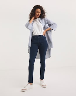 Simply Be Bella Dark Indigo Pull On Slim Leg Jeggings