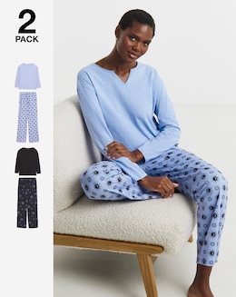JD Williams 2 Pack Cotton PJ Sets - Image