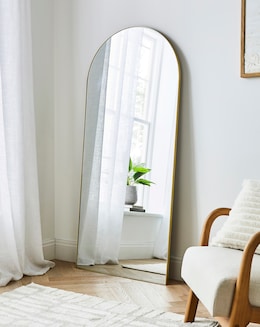 Gold Metal Frame Leaner Mirror - Image