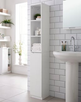 Hopton High Gloss Tall Cupboard - Image