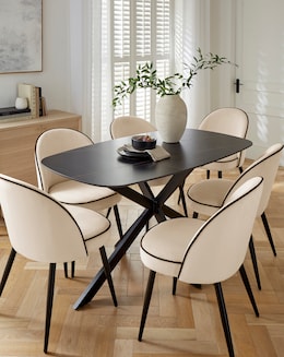 Brock Dining Table with 6 Camille Chairs - Image