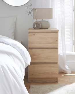 Clayton 3 Drawer Bedside Table - Image