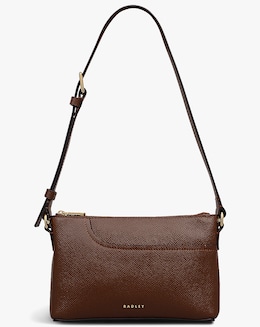 Radley Pockets Mini Top Zip EW Chocolate Leather Shoulder Bag