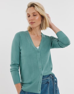 V NECK CARDIGAN - Image