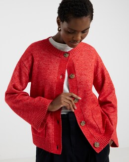 Re-luxe Red Wide Sleeve Cardigan