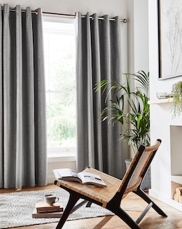 Savoy Blackout Chenille Eyelet Curtain