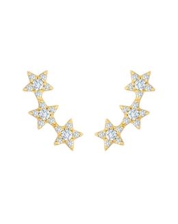 Inicio 14K Gold Plated Recycled Cubic Zirconia Star Ear Climber - Gift Pouch