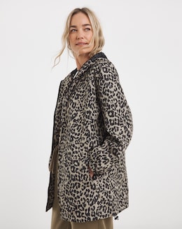 Leopard Short Lightweight Raincoat - Image