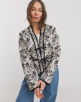 Pure Cotton Printed Quilt Jacket - Image