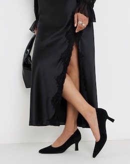 Pointed Toe Kitten Heel Shoe Wide - Image