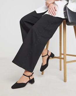 Jennifer Two Part Heeled Shoes - Wide Fit (E)