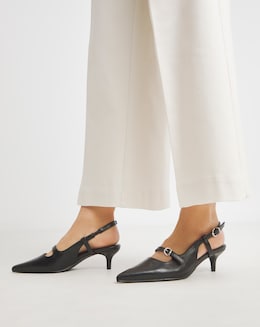 Pointed Slingback Shoes Wide - Image