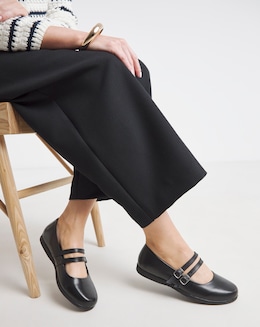 Heavenly Soles Alexis Classic Mary Janes With Two Straps - Wide Fit (E)