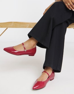 Clara Pointed Toe Mary Janes - Wide Fit (E)