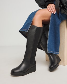 Knee High Lea Chelsea Boots Ex Wide Fit - Image