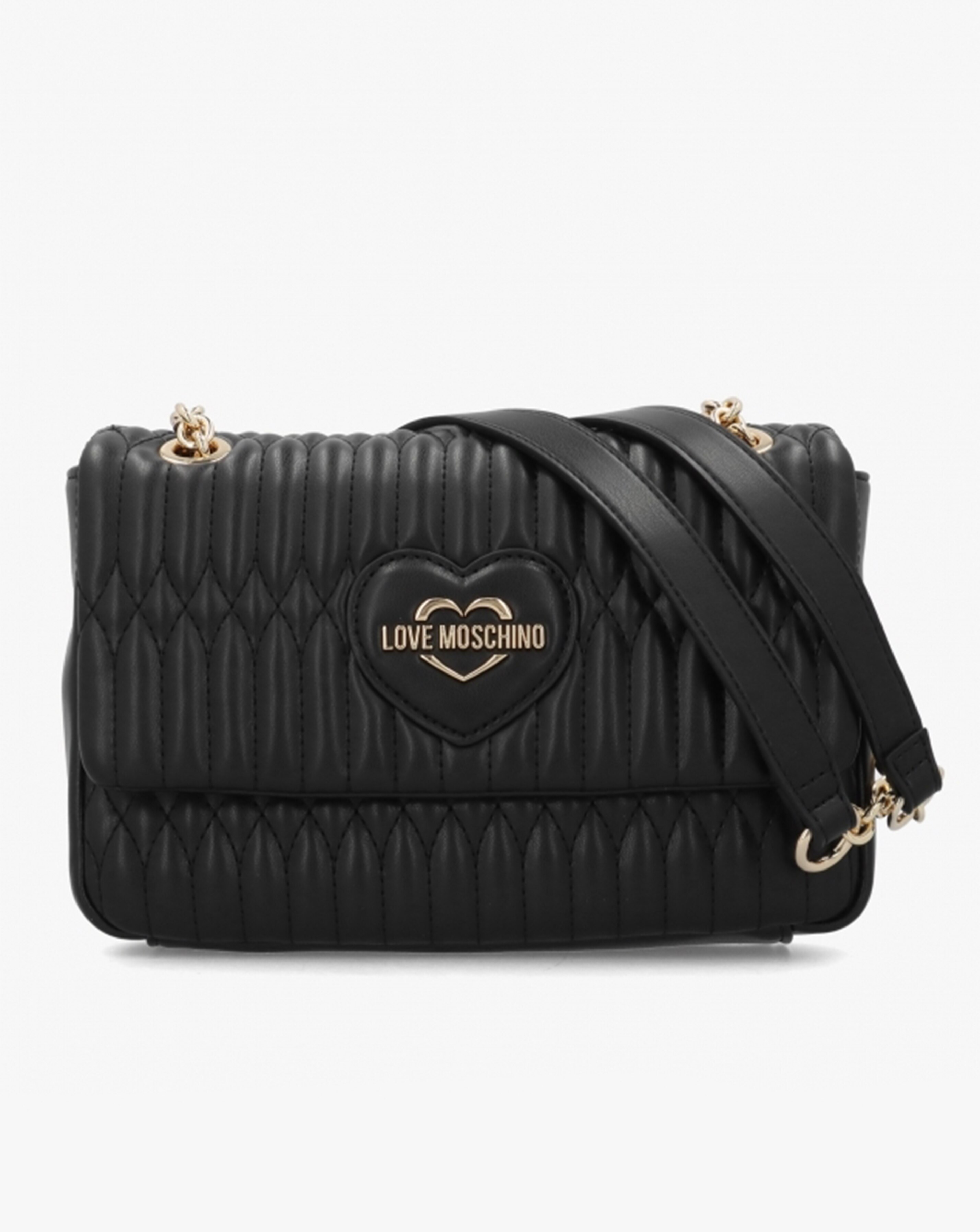 Love Moschino Cord Trick Black Shoulder Bag | JD Williams