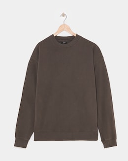 Relaxed Fit Garment Dyed Crew Sweatshirt - Image