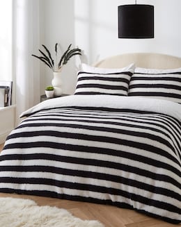 Striped Fleece Duvet Set - Image