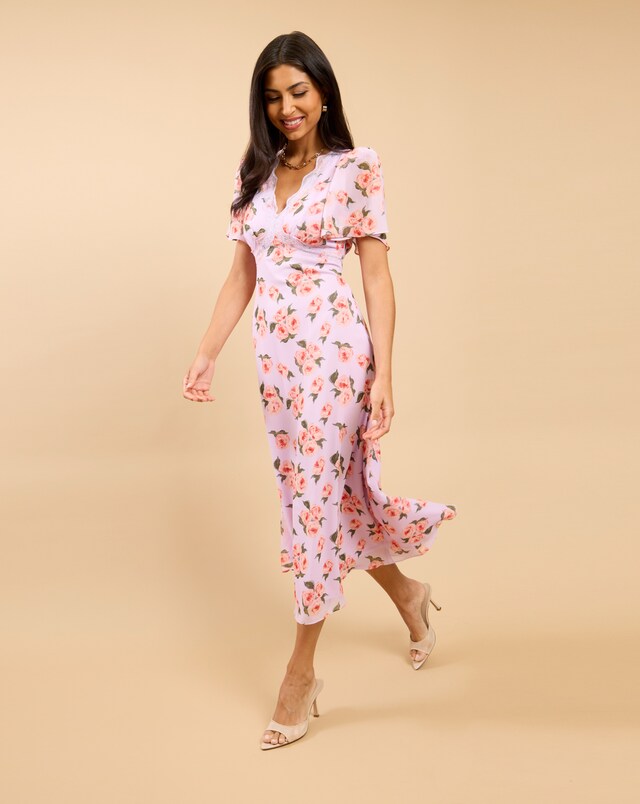 chinese dress ladies Little Mistress Women's Blush Embroidered Satin Maxi Dress with Pleats  Party, Pink (Pink 001) : Amazon.de: Fashion