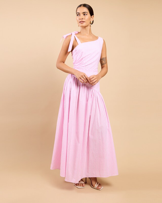 Little Mistress Pink Lace Midaxi Dress | JD Williams