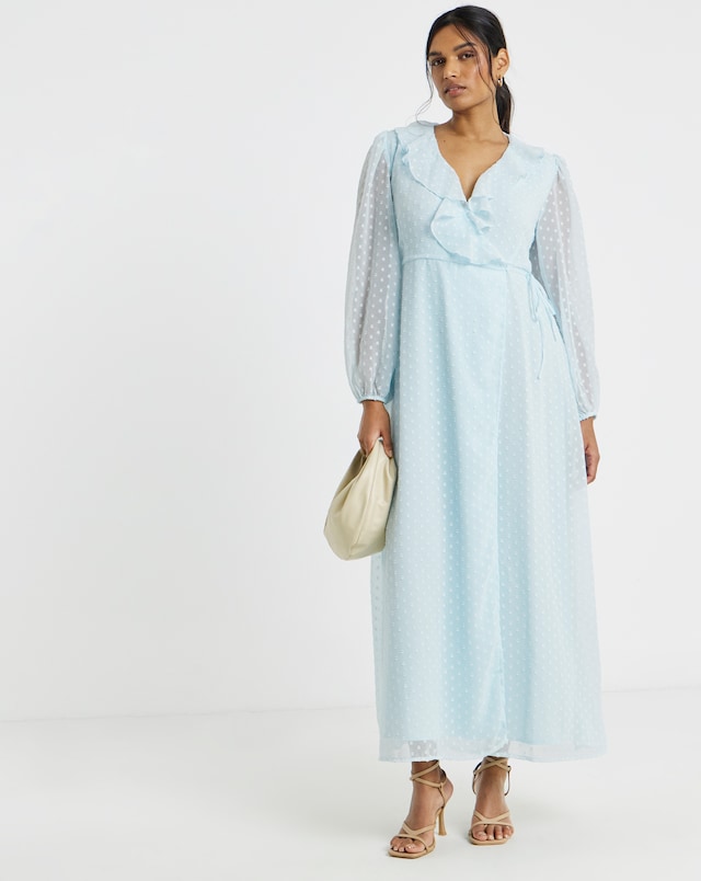 knee length dresses for ladies Vila Verona Funnel Neck Midi Dress, Winter Bloom