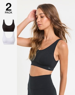 Black/White 2 Pk Slimma Comfort Tops A-D - Image