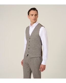 Skopes Cannon Suit Waistcoat Brown