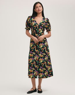 Finery London Floral Button Up Dress - Image