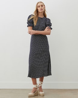Finery London Polka Dot Midi Dress - Image