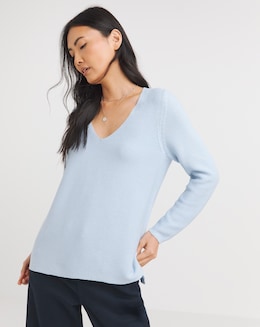 Julipa Cotton V Neck Jumper - Image