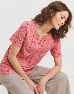 Julipa Linen Mix Pintuck Top - Image