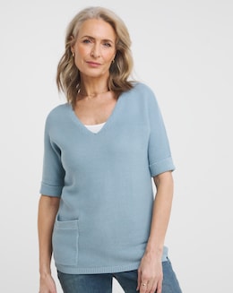 Julipa Short Sleeve Pocket Jumper - Image