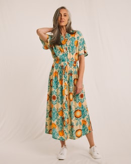 Julipa Button Down Crinkle Dress - Image