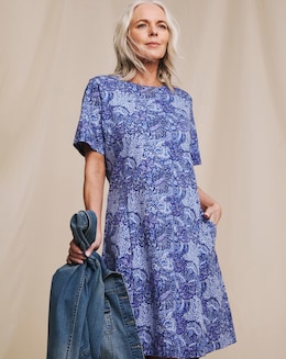 Julipa Pure Cotton Pocket Shift Dress - Image